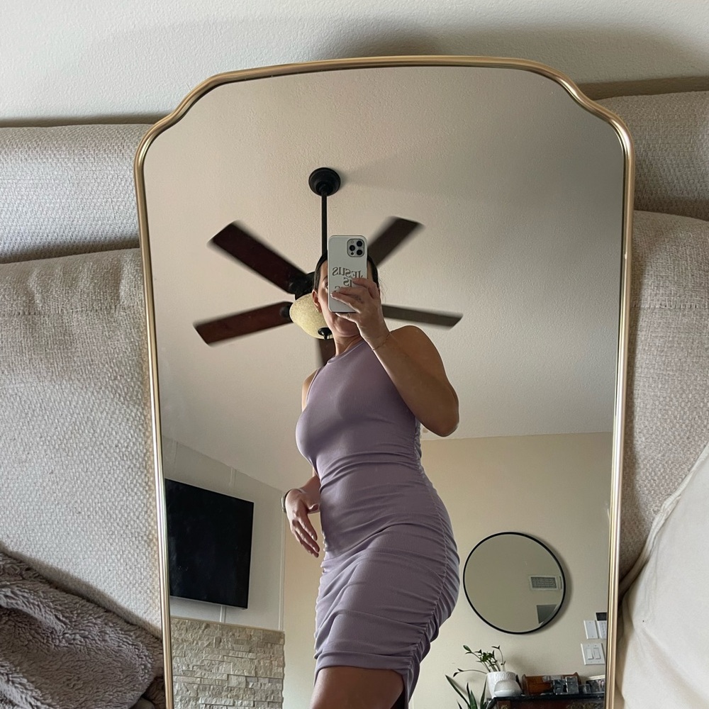 Elegant Purple Sleeveless Dress